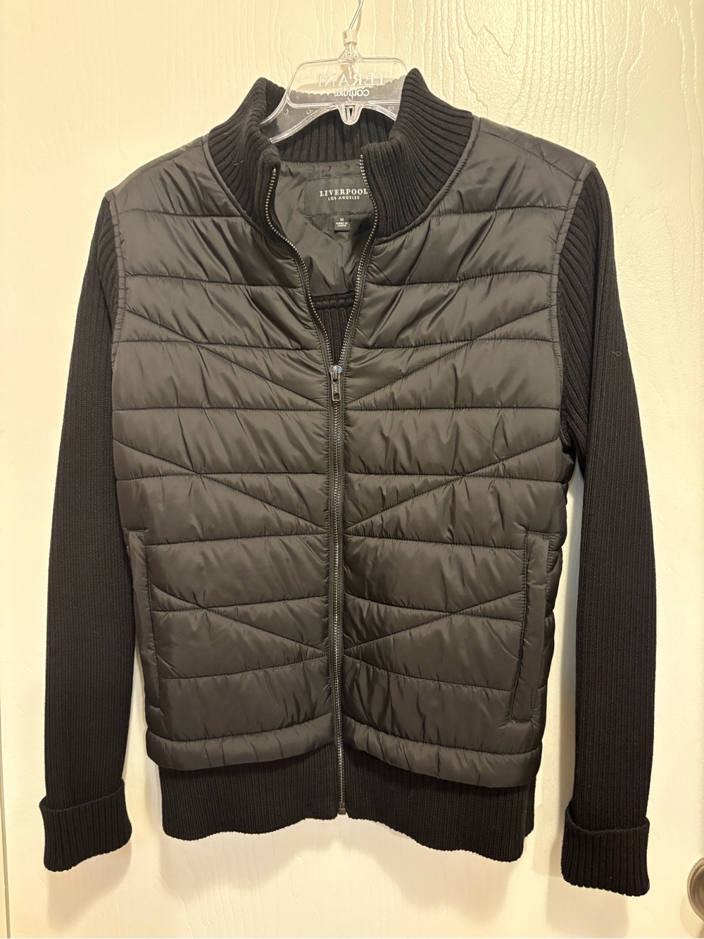 Liverpool very nice fitted jacket with puff and sweater detail. Size medium.
